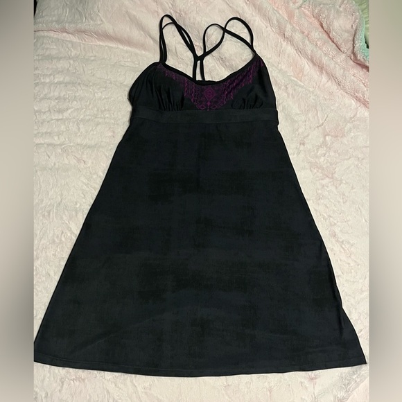 Athleta Dresses & Skirts - Athlete Racer Back Gray and Purple Dress